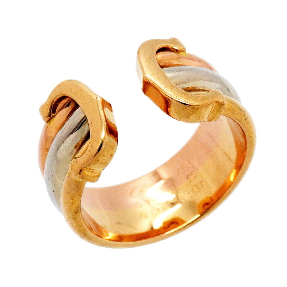 Cartier Ring 2C 18K Yellow Gold (KYG), White (18KWG), Pink (18KPG) Size #50 (...